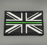 Thin Green Line Union Jack Patch Black, Hook & Loop, 8cm | Task Outdoor