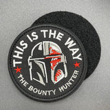 This is the Way Bounty Hunter Patch Black, Hook & Loop, 8cm | Task Outdoor