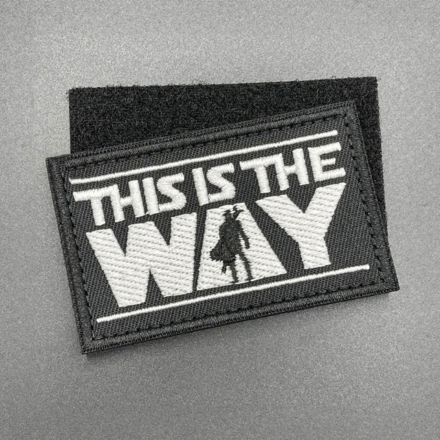 This is the Way Wordmark Patch Black, Hook & Loop, 8cm | Task Outdoor