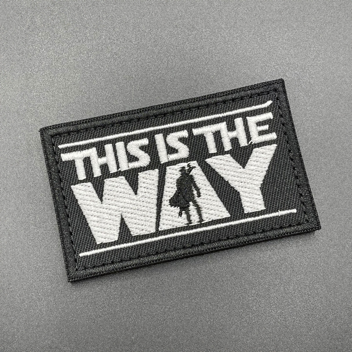 This is the Way Wordmark Patch Black, Hook & Loop, 8cm | Task Outdoor