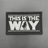 This is the Way Wordmark Patch Black, Hook & Loop, 8cm | Task Outdoor