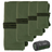 Highlander Microfibre Camping Towel - Olive Green showing all four sizes
