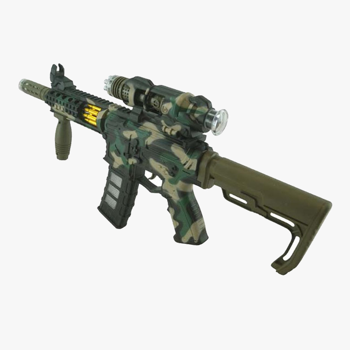 Toy Camo M4 Rifle Gun with Vibration & Flashing Lights | Task Outdoor