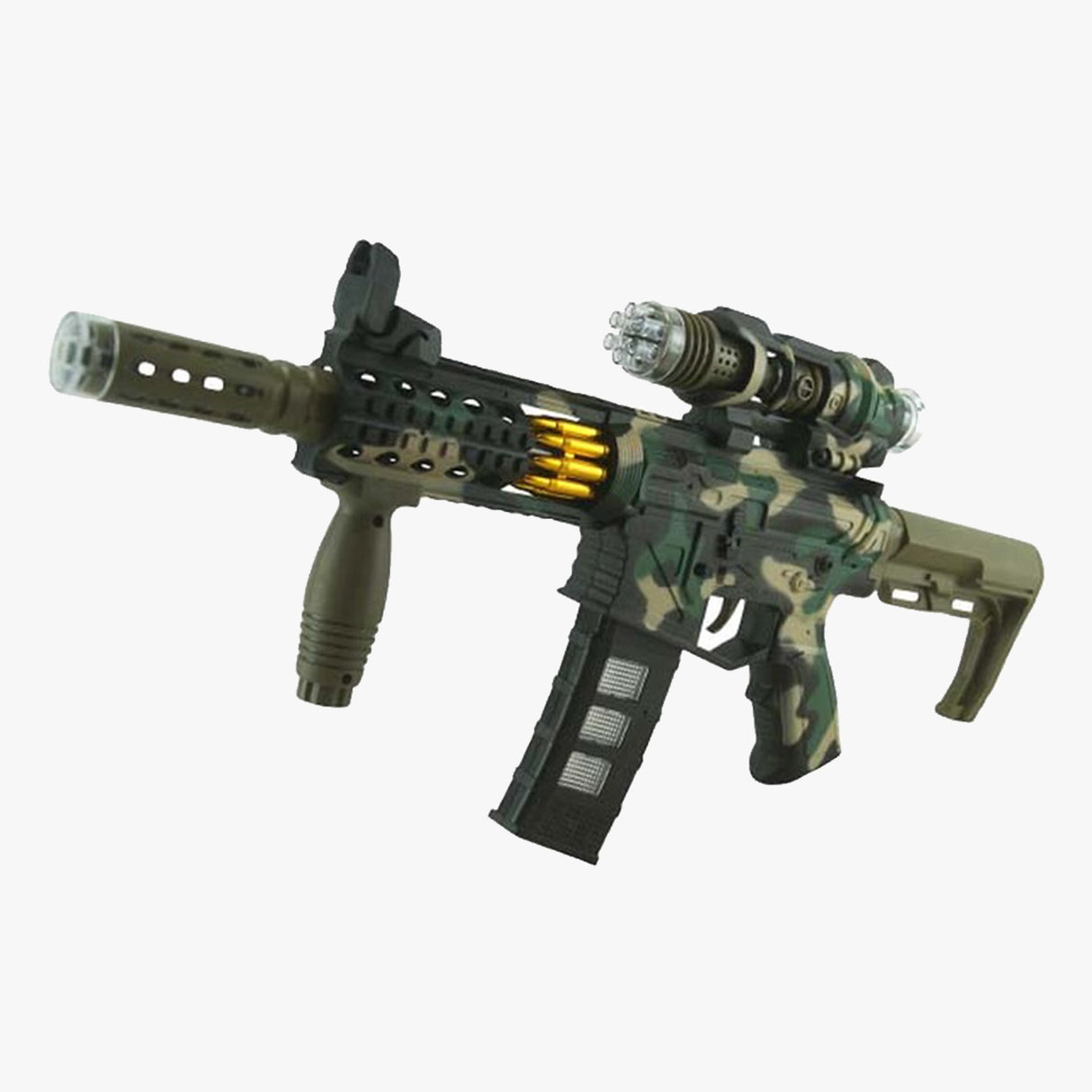 Toy Camo M4 Rifle Gun with Vibration & Flashing Lights | Task Outdoor