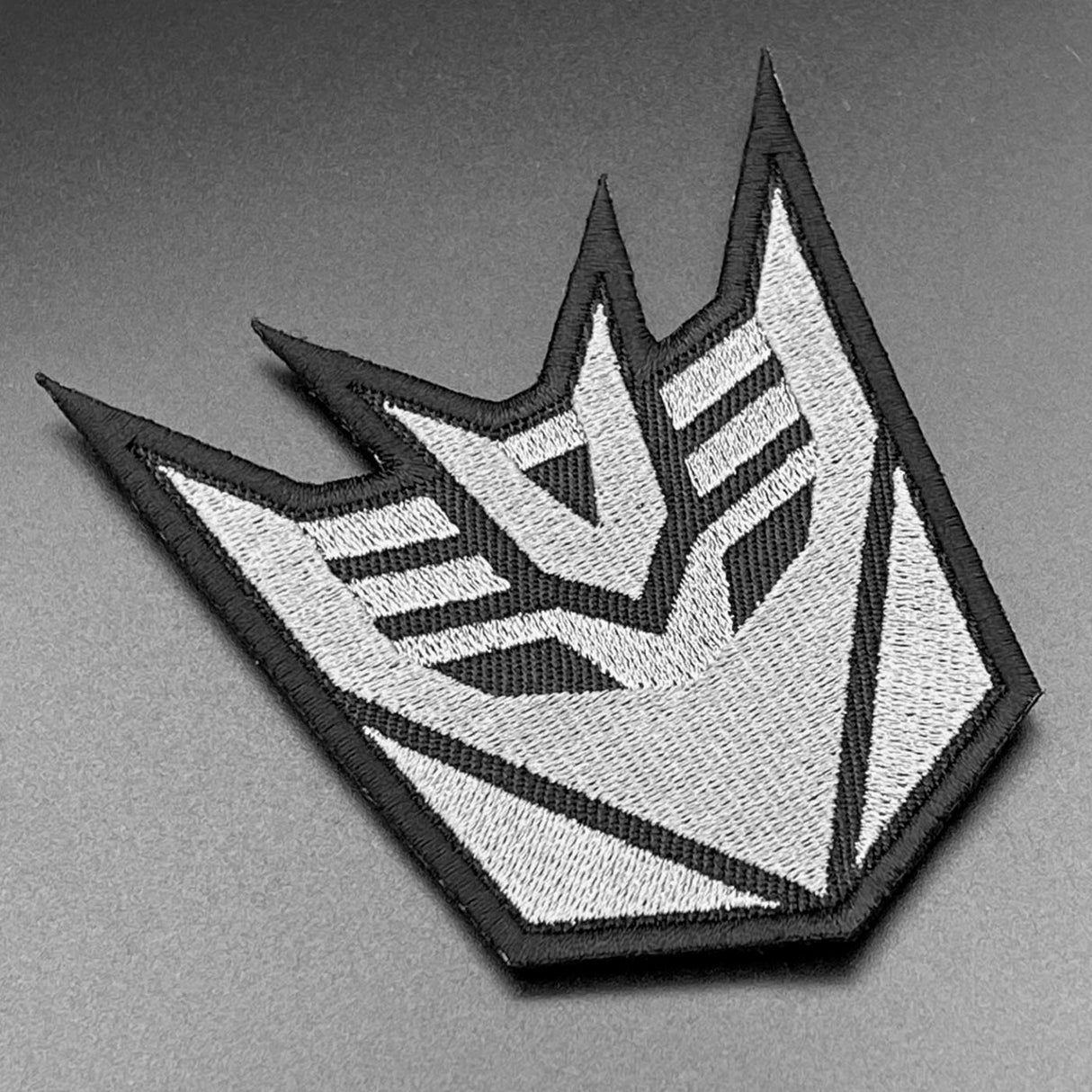 Decepticon Patch, Grey, Hook & Loop, 8cm | Task Outdoor