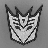 Decepticon Patch, Grey, Hook & Loop, 8cm | Task Outdoor