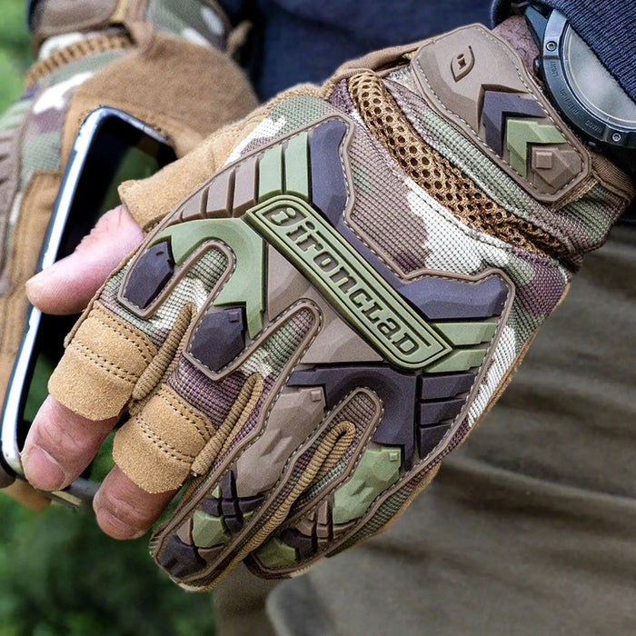 Ironclad Tactical Trigger Impact Gloves Camo | Task Outdoor