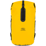 Highlander Troon Tri-Laminate Duffle Dry Bag 70L in yellow from the front on white background