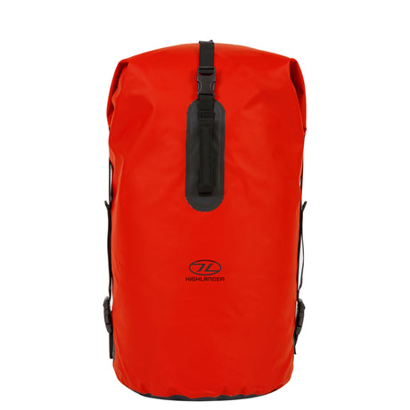 Highlander Troon Tri-Laminate Duffle Dry Bag 35L in red from the front on white background