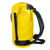 Highlander Troon Tri-Laminate Duffle Dry Bag 35L in yellow from the back left on white background