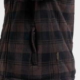 Jack Pyke Tundra Shirt in brown close up of zip pocket