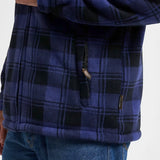 Jack Pyke Tundra Shirt in navy blue close up of zip pocket