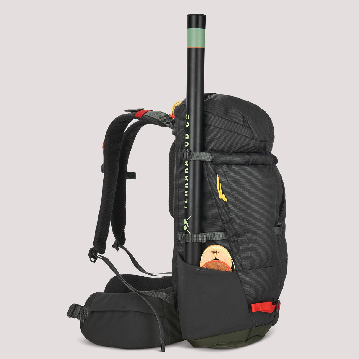 Sierra Designs Flex Hike 20-30 Rucksack - Peat / Fiery Red - view 3