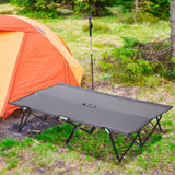 Outsunny Double Camping Cot Bed - Grey accessories and manual