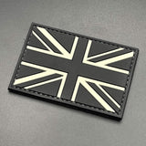 Black Union Jack Patch, PVC, Hook & Loop, 8cm | Task Outdoor