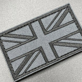 Grey Union Jack Patch, Hook & Loop, 8cm | Task Outdoor