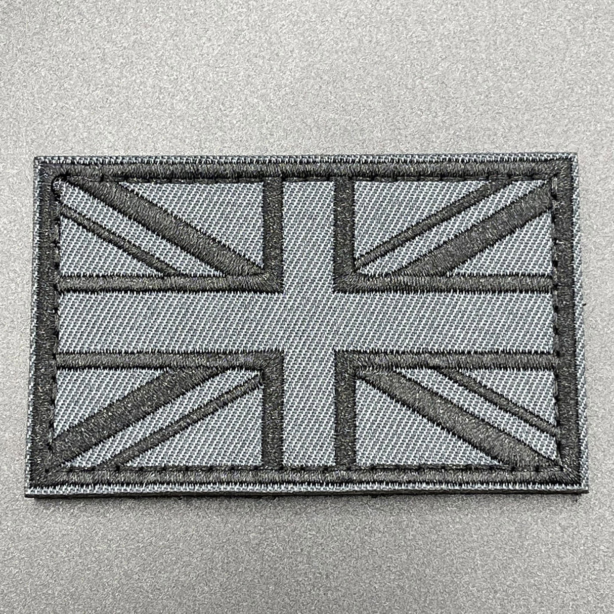 Grey Union Jack Patch, Hook & Loop, 8cm | Task Outdoor