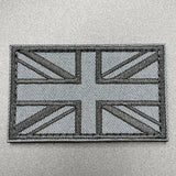 Grey Union Jack Patch, Hook & Loop, 8cm | Task Outdoor