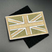 Green Union Jack Patch, Hook & Loop, 8cm 