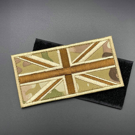 MTP Camo Union Jack Patch, Fabric, Hook & Loop, 10cm | Task Outdoor