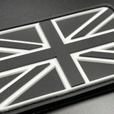 3D Black Union Jack Patch, PVC, Hook & Loop, 8cm | Task Outdoor