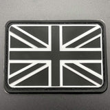 3D Black Union Jack Patch, PVC, Hook & Loop, 8cm | Task Outdoor