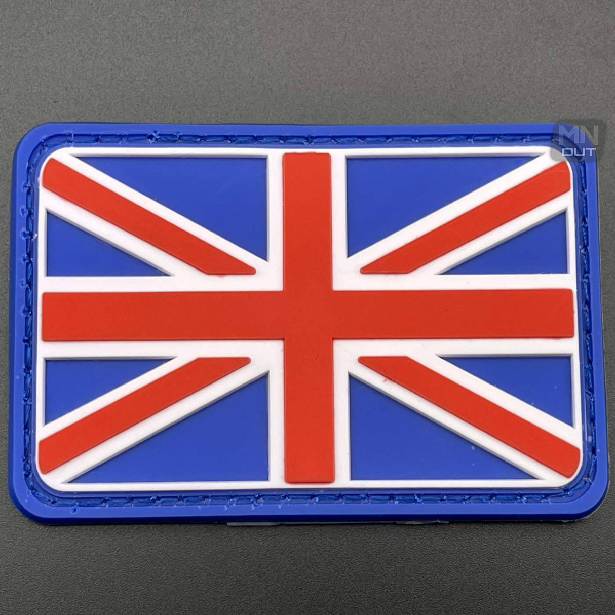 3D Union Jack Patch Blue, PVC, Hook & Loop, 8cm | Task Outdoor