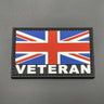 Veteran Union Jack Patch, PVC, Hook & Loop, 8cm