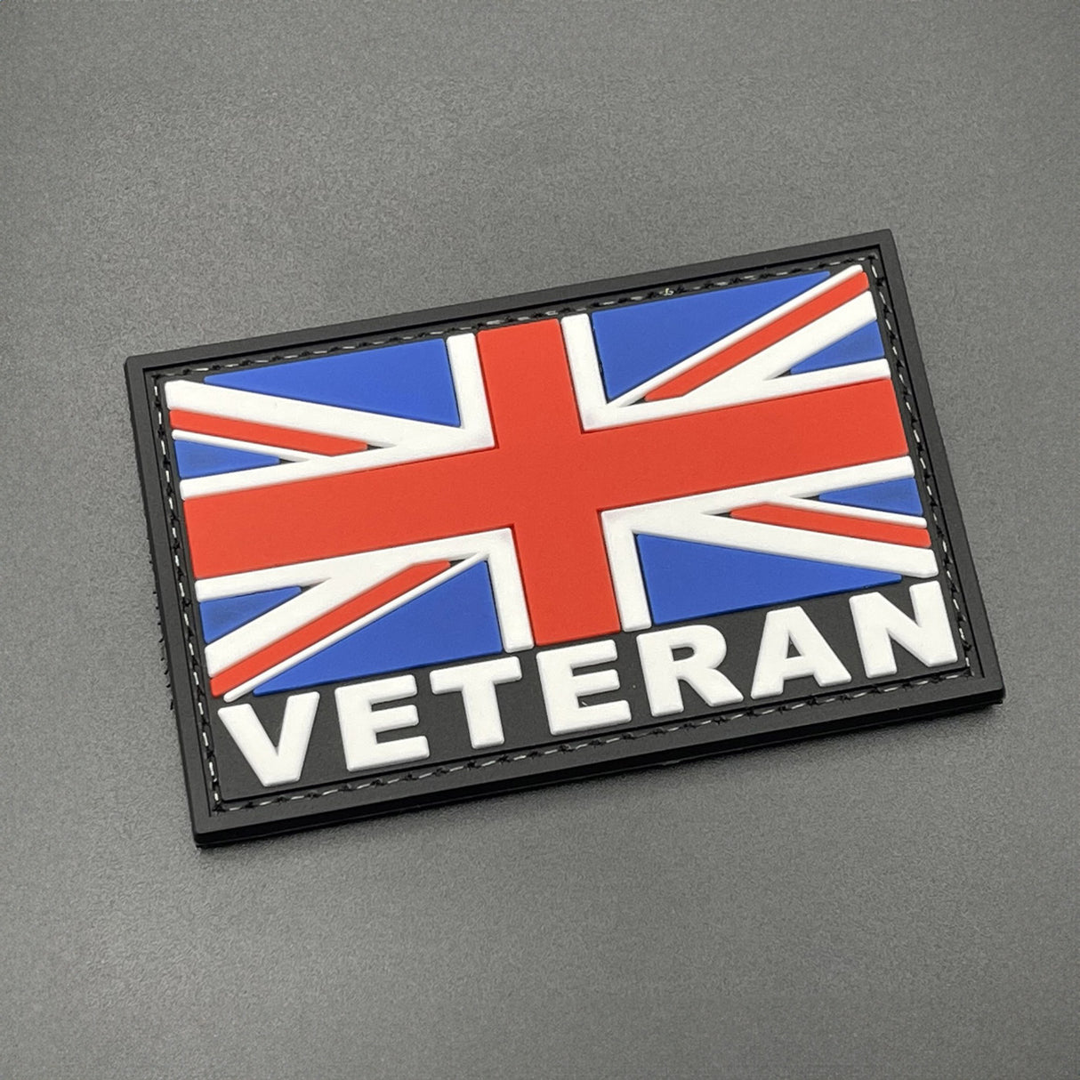 Veteran Union Jack Patch, PVC, Hook & Loop, 8cm