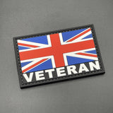 Veteran Union Jack Patch, PVC, Hook & Loop, 8cm