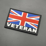 Veteran Union Jack Patch, PVC, Hook & Loop, 8cm