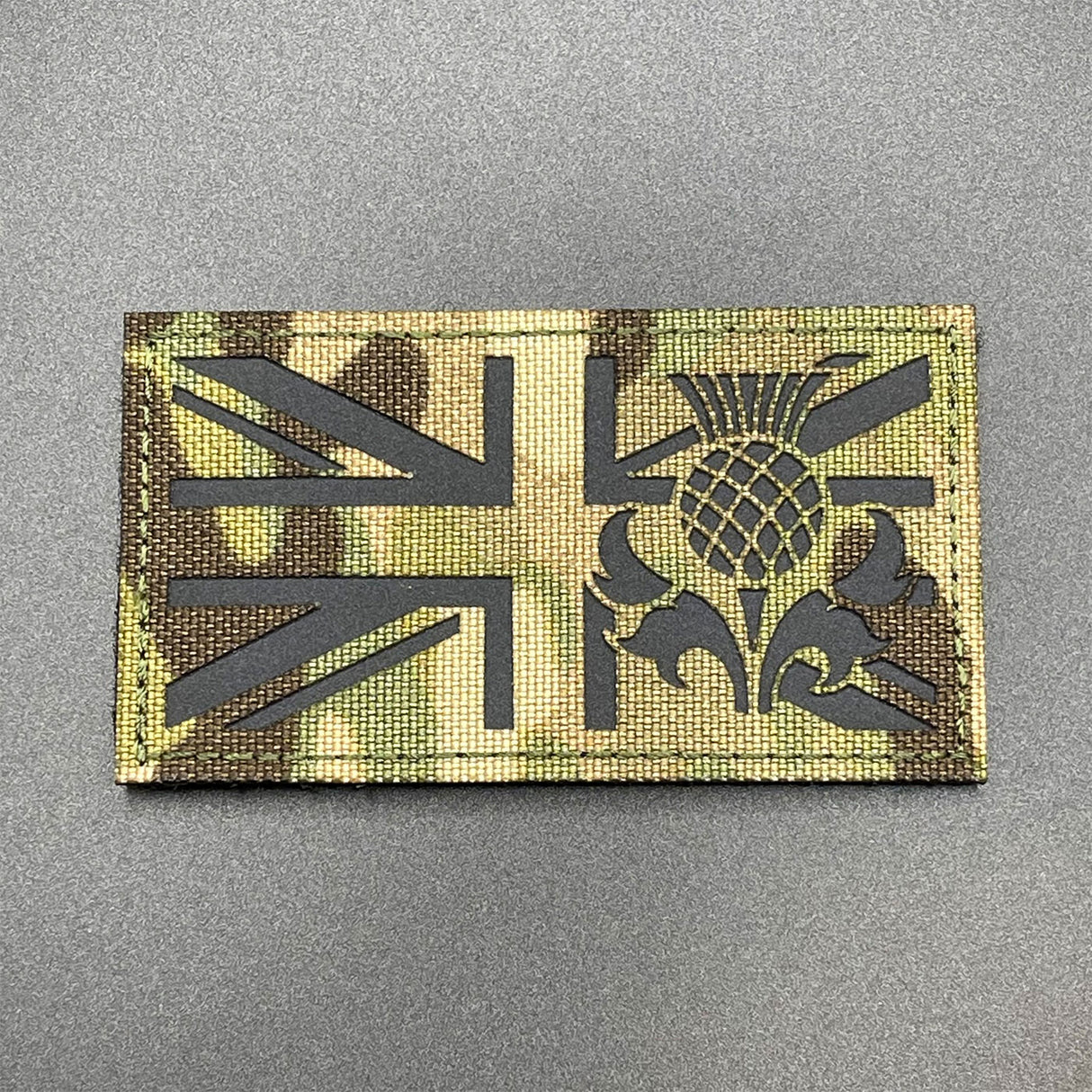 IR Union Jack with Scottish Thistle Patch, MTP Camo, Hook & Loop | Task Outdoor