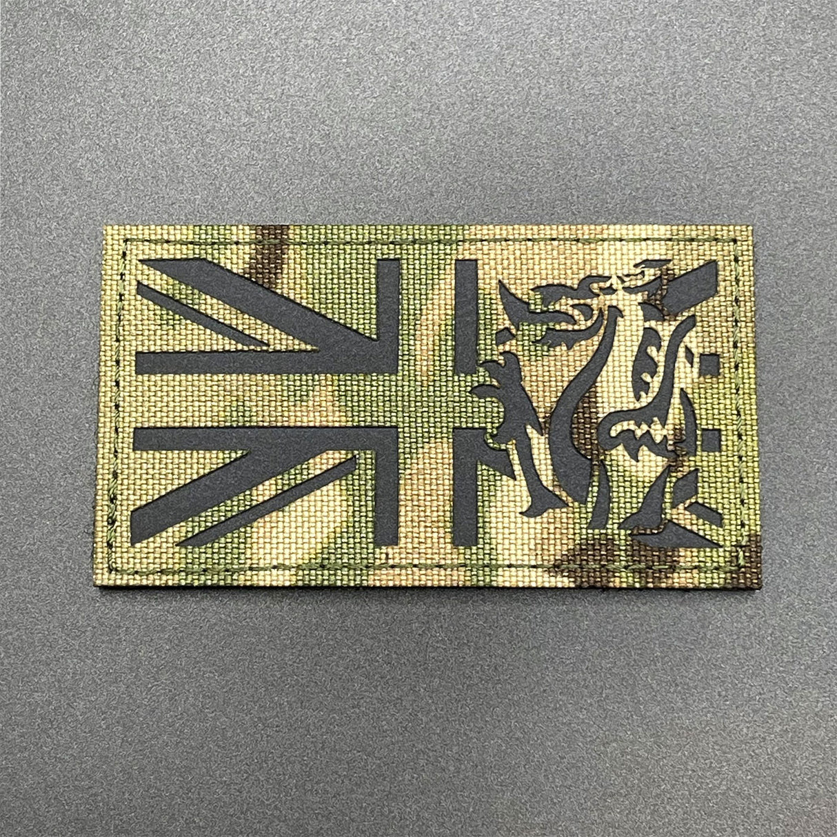 IR Union Jack with Welsh Dragon Patch, MTP Camo, Hook & Loop | Task Outdoor