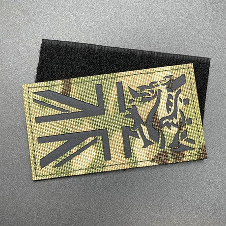 IR Union Jack with Welsh Dragon Patch, MTP Camo, Hook & Loop | Task Outdoor