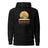 Adventure Before Dementia Camping Hoodie in Black, flat front view with drawstrings and pouch pocket