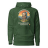 Sloth Hiking Club: Hilltop Hoodie in Forest Green, full front view