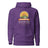 Adventure Before Dementia Camping Hoodie in Purple, flat front view with drawstrings and pouch pocket