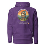 Sloth Hiking Club: Hilltop Hoodie in Purple, full front view