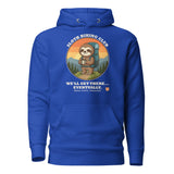 Sloth Hiking Club: Hilltop Hoodie in Team Royal, full front view