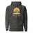 Adventure Before Dementia Camping Hoodie in Vintage Black, flat front view with drawstrings and pouch pocket