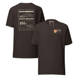 Summit Series Slieve Donard T-Shirt in Brown, back and front view