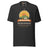 Adventure Before Dementia Camping T-Shirt in Dark Grey, front view with the tent and campfire compass print