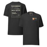 Summit Series Ben Nevis T-Shirt in Dark Grey, back and front view