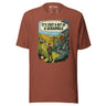 It's Just a Bit of a Scramble T-Shirt in Heather Clay, front view