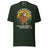 Sloth Hiking Club: Walking T-Shirt in Heather Emerald, full front view with the printed neck label