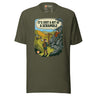 It's Just a Bit of a Scramble T-Shirt in Military Green, front view