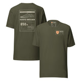 Summit Series Slieve Donard T-Shirt in Military Green, back and front view