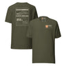 Summit Series Slieve Donard T-Shirt in Military Green, back and front view