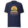 Adventure Before Dementia Campervan T-Shirt in Navy, full front view of the shirt