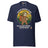 Sloth Hiking Club: Walking T-Shirt in Navy, full front view with the printed neck label